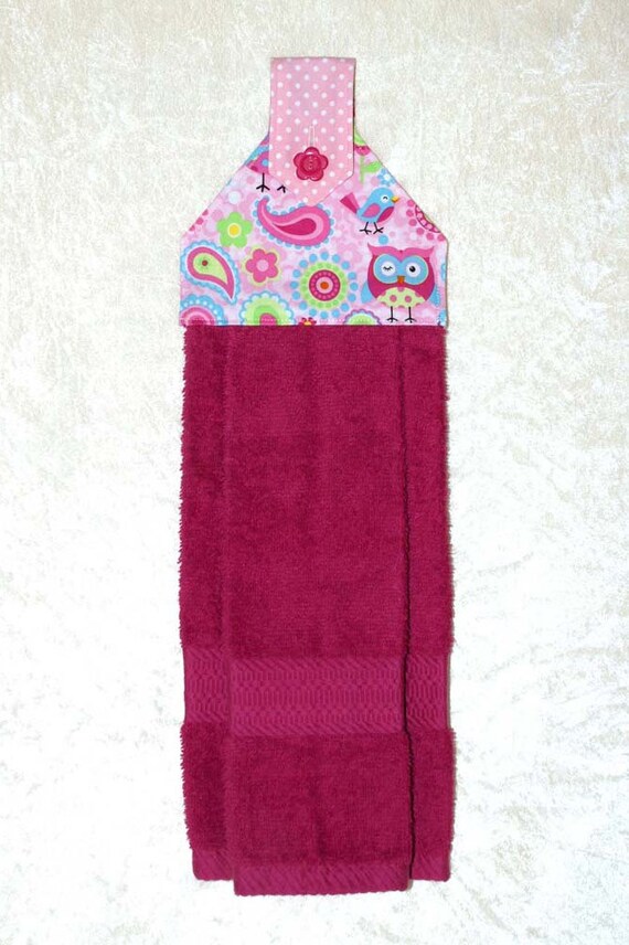 Kitchen Hand Towel Owl Towel Hanging Dish Towel Pink Tea   Il 570xN.788761737 Wui9 