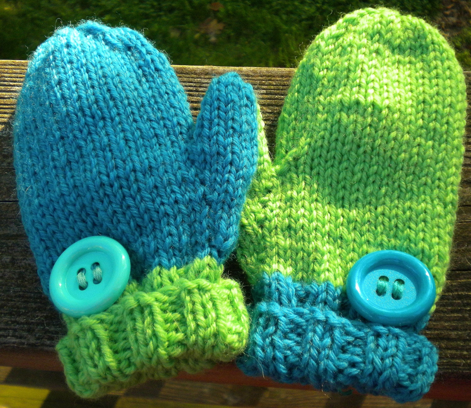 Mittens Hand Knit Merino Wool Children's Mittens
