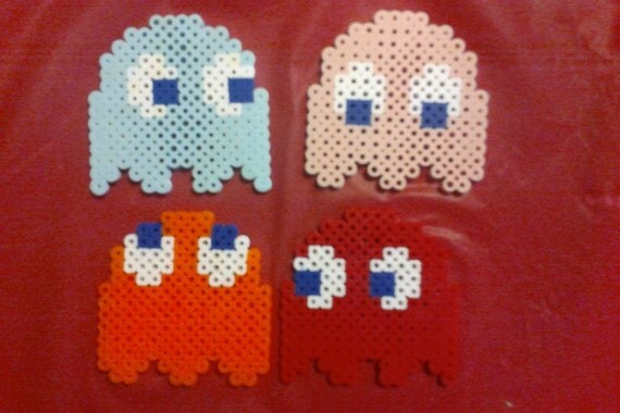 8 Bit Ghosts Pac-Man by Funmono714 on Etsy