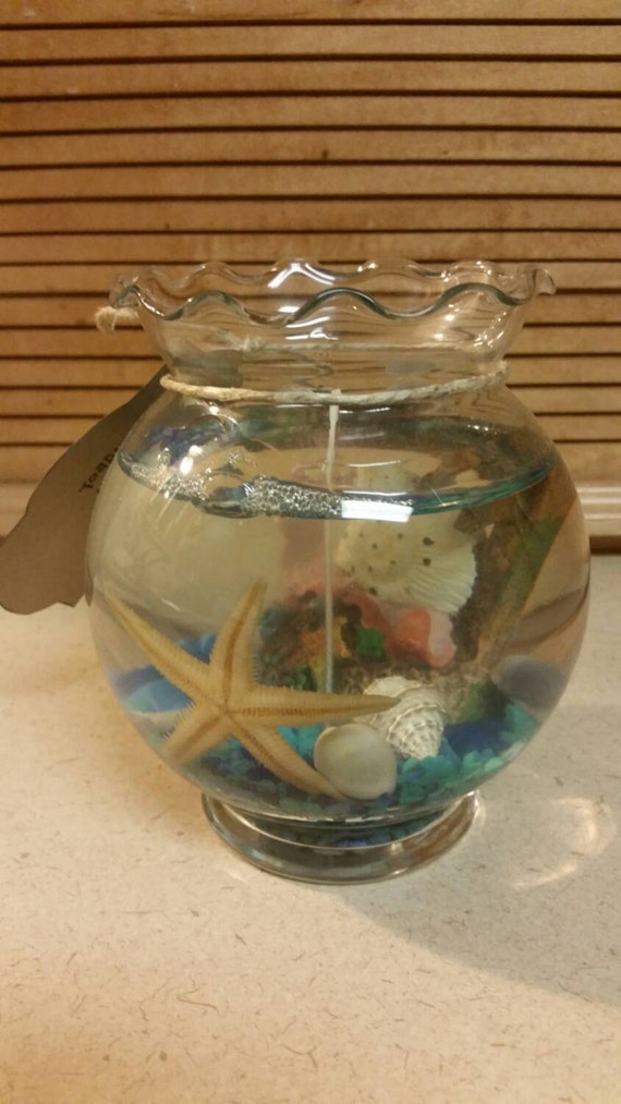 Beach Grass Scented Fish Bowl Candle by IlluminationByBrenda