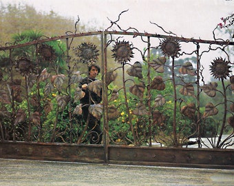 Van Gogh in Steel - Hand forged sunflower driveway gate extraordinaire! SAMPLE ONLY ~ this one is sold~ made to inspire for a life time...