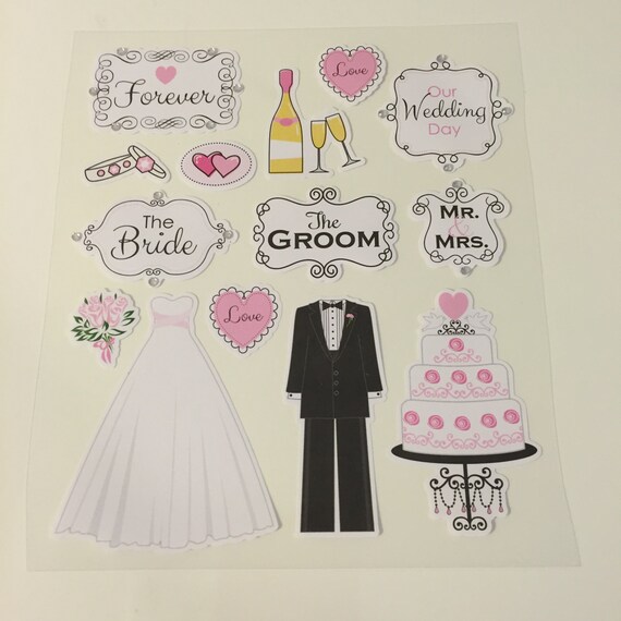 Wedding Day Bride and Groom Stickers 14 by FromSissysPlanner