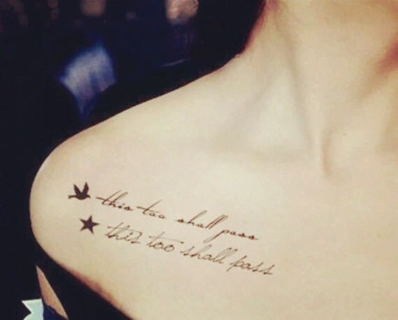 this too shall pass temporary tattoo sentence word written this too shall pass temporary tattoo sentence word written