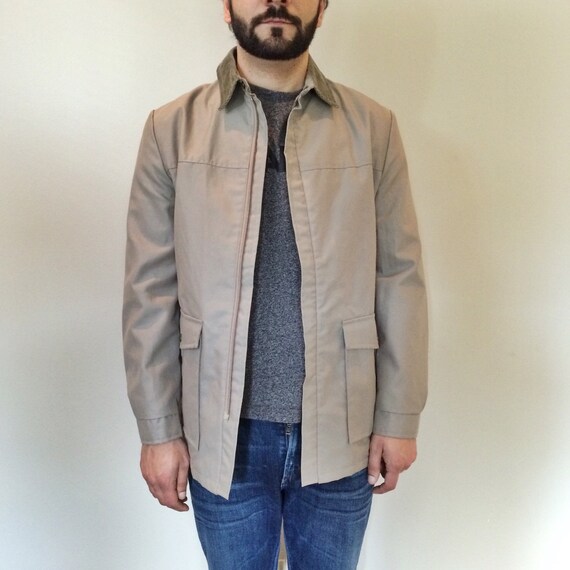 Mens Vintage Field Jacket Corduroy Collared by ChubbysVintage