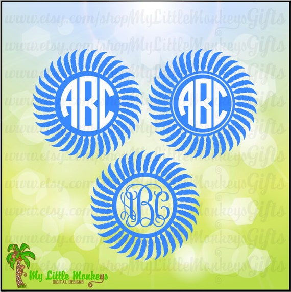 Download Monogram Feather Monogram Frame Base by MyLittleMonkeysGifts