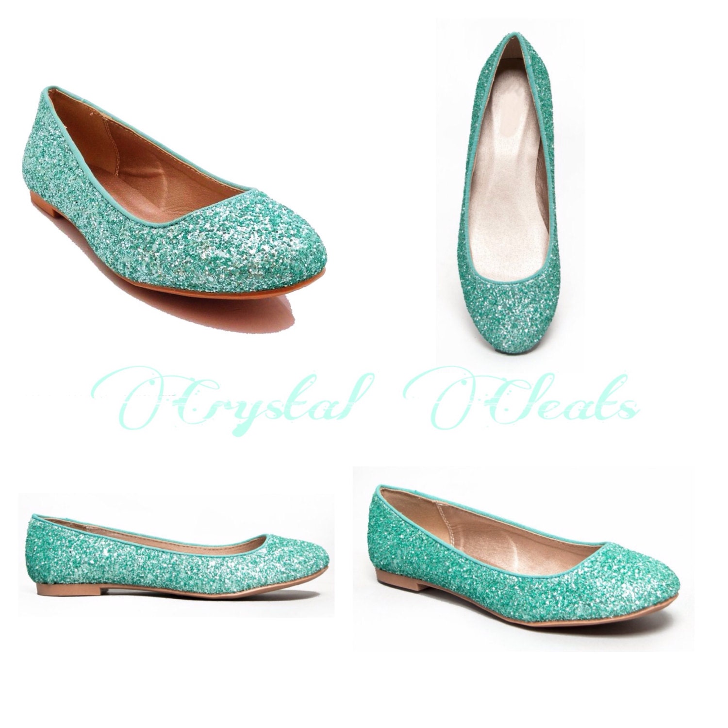mint green flats shoes s made mint green sparkly glitter by crystalcleatss mint green flats shoes s made mint green sparkly glitter by crystalcleatss