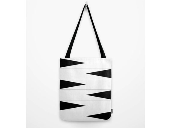 Black And White Checkered Tote Bags