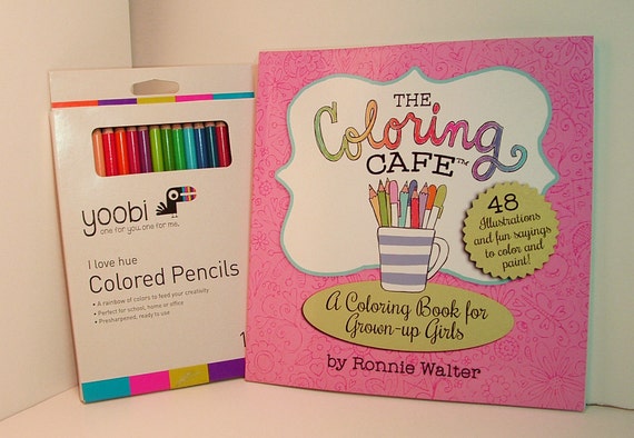 Coloring Book Kits For Adults The Coloring Cafe Coloring Book for Grown-Up Girls Adult Coloring Book Kit with