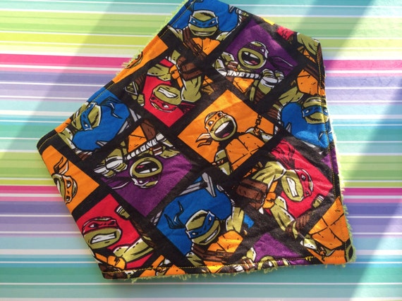 Handmade Bandana Bib Teenage Mutant Ninja by LittleBowPetals