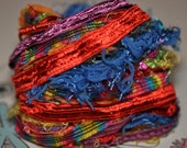 FIBERS, Yarn Fibers, Fringe Yarn, red, blue, yellow Fibers, Scrapbook fibers, Knitting Yarns, Crotchet Yarn, Scrapbook Fringe