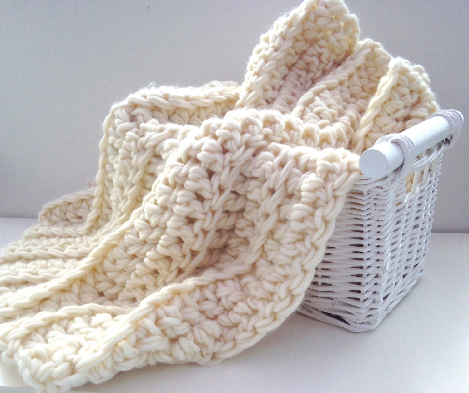 Beginners crochet kit luxury baby blanket. by