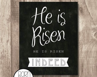 He is risen He is risen indeed Printable