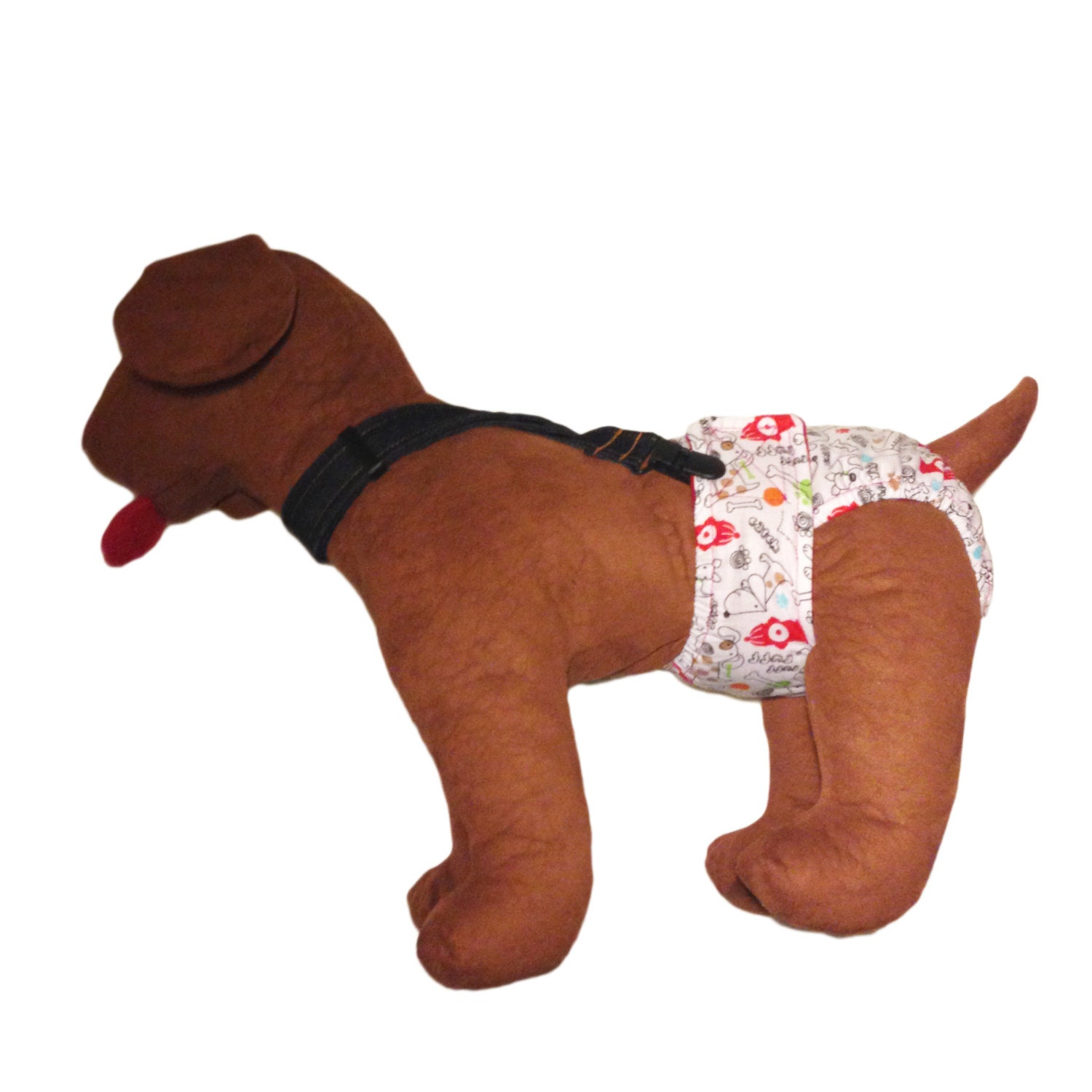 Dog Diaper Suspenders Denim Adjustable Suspender to Keep Dog