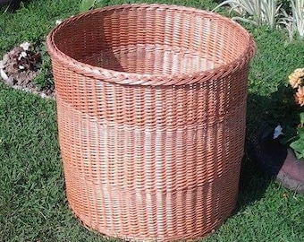 23 " Large Hamper Basket, Wicker Hamper, Towel Hamper Basket, Wicker Storage Basket, Large Storage Basket, Wicker Laundry Basket