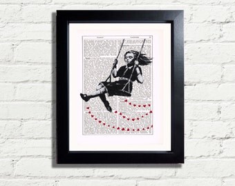 Moneta Artistica Banksy – Ragazza Sull'Altalena Con Parcheggio – Mezzo Dollaro JFK Colorato, Street Art