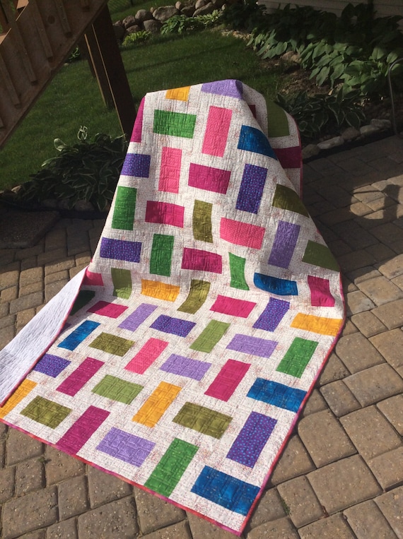 Modern Rectangles Quilt Award Winning Quilt by SpectacularQuilts