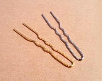 20pcs-72mm Hair Pins,Wedding Hair Pins,Bridal Hairpins,Prom Hairpins,Bobby Pin,Silver Gold tone U Shape Hair Pins Clips Hair Accessories