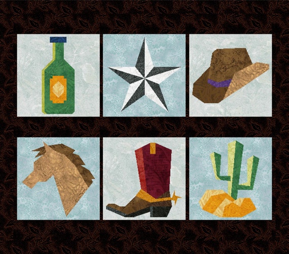 western-cowboys-6-quilt-block-patterns-foundation-paper-piece-patch-pdf-download