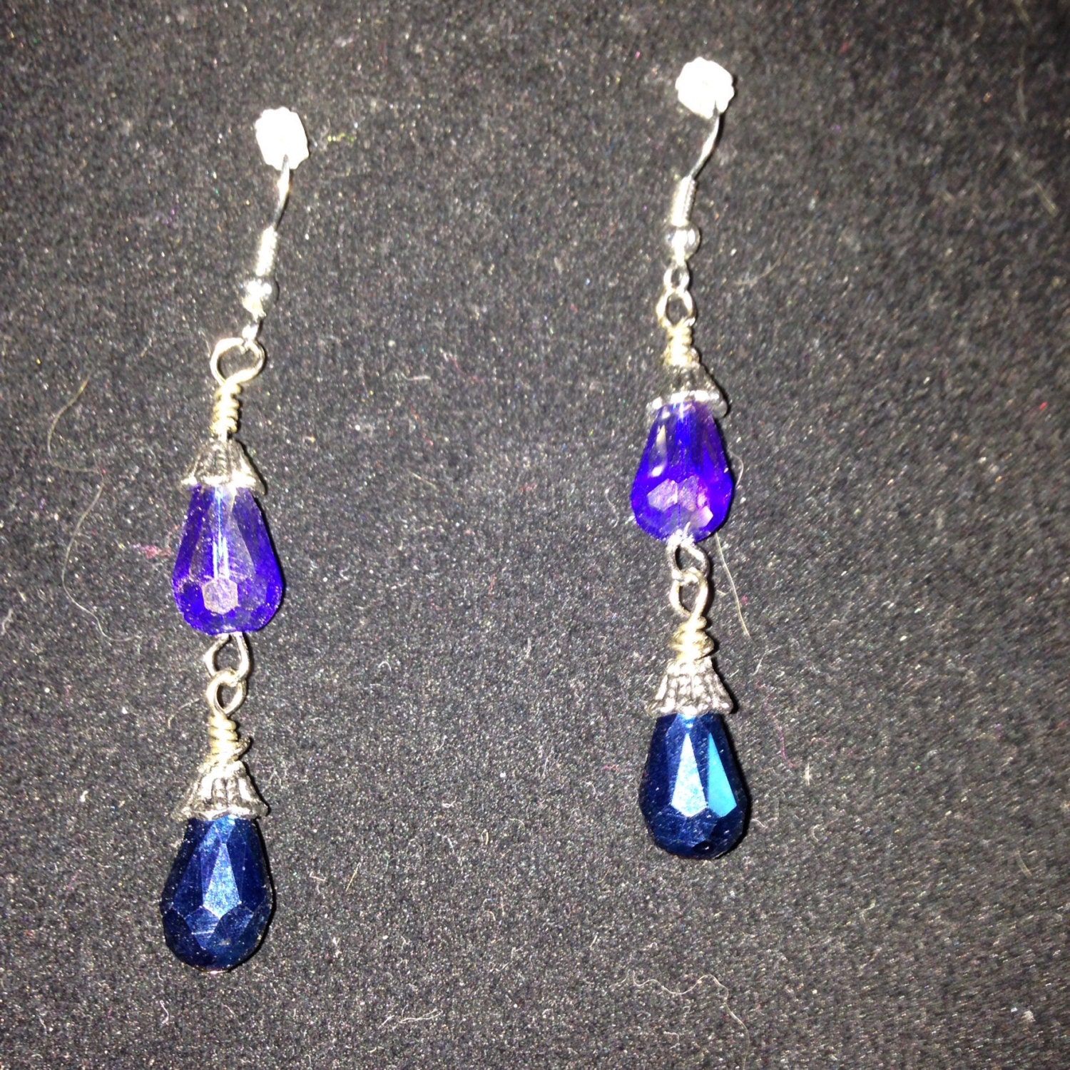 Blue Swarovski Crystal Drop Earrings 2465