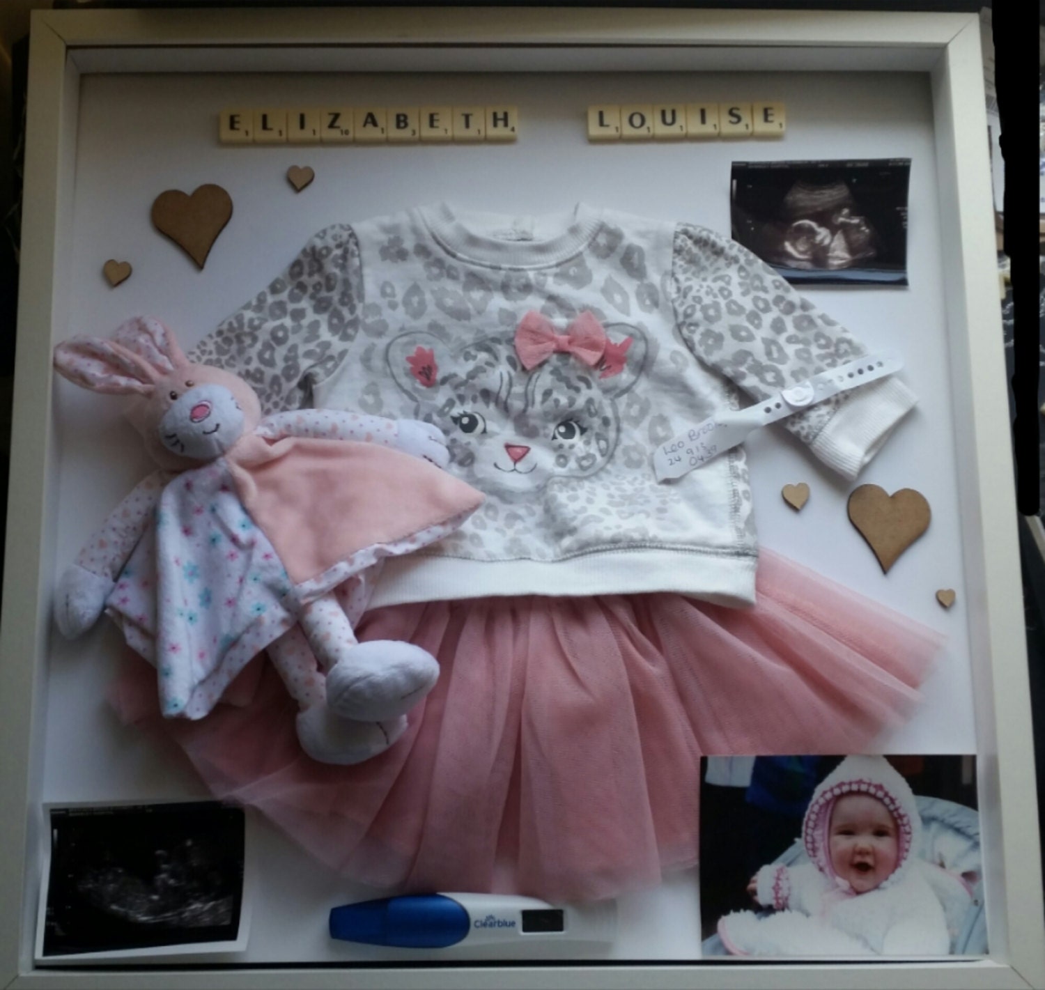 Memory frame baby personalised keepsake photo first items baby