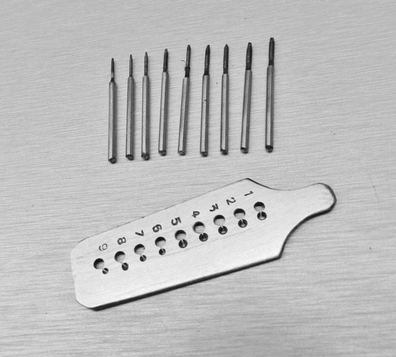 A miniature Tap and Die Set used in Jewelry by BlueMonkeyBrands