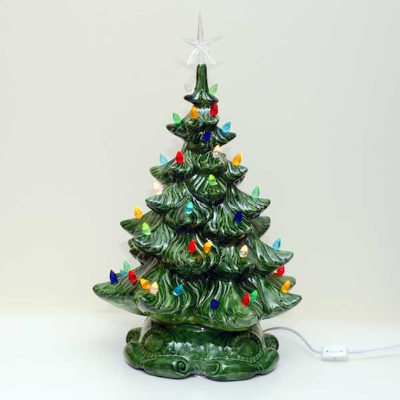New Large Lighted Ceramic Christmas Tree