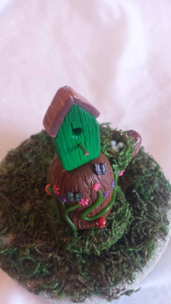 Fairy garden accessories.Miniature bird house. Perfect for