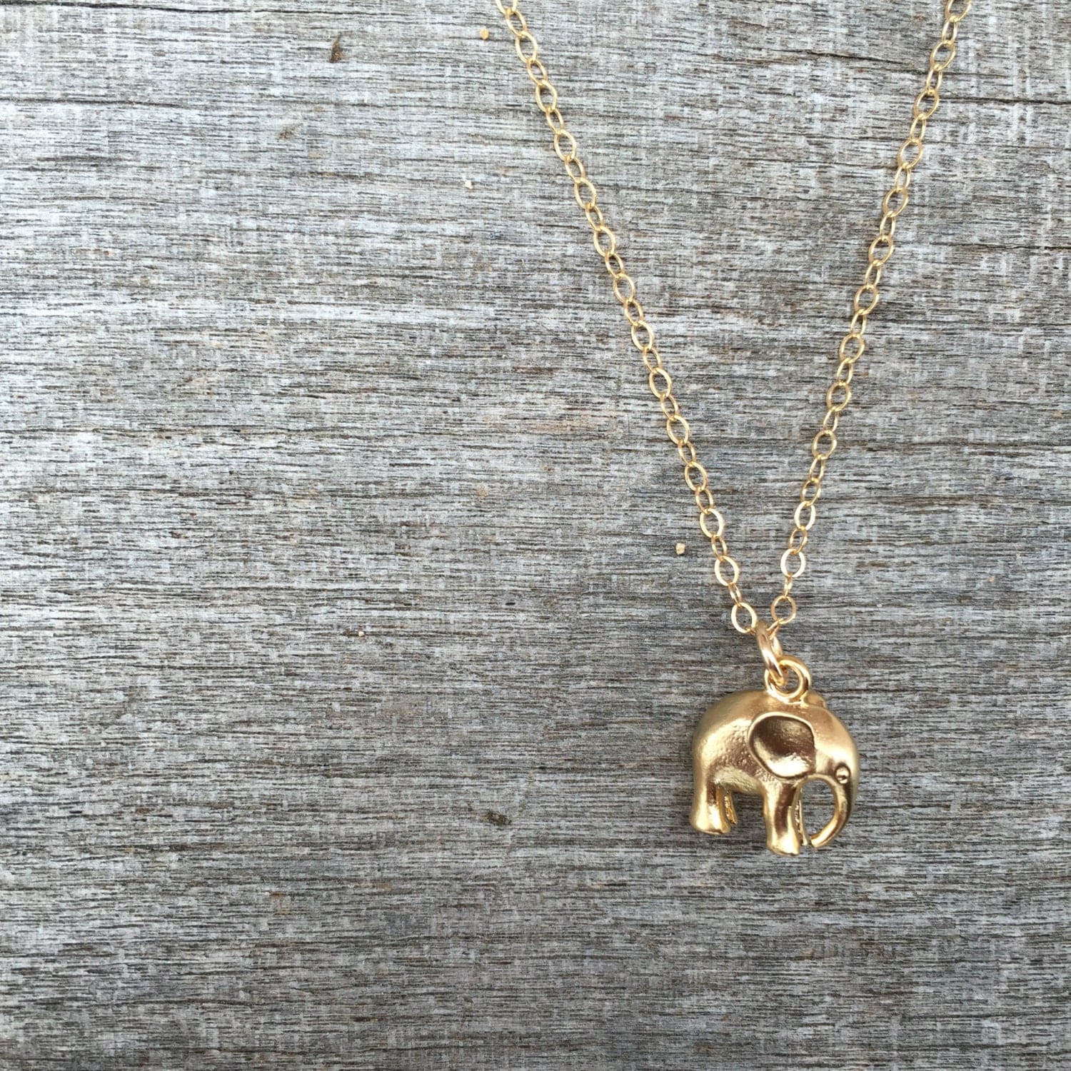 Gold Elephant Necklace Gold Necklace Elephant Necklace Fun