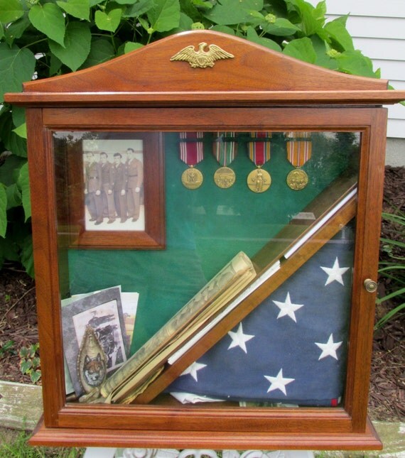 Items similar to Flag Memorial Veteran's Memorial Walnut, Oak, Cherry