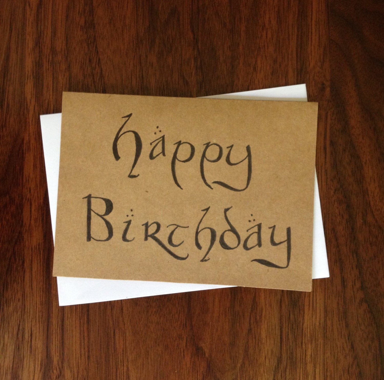Hand Lettered Happy Birthday Card Lord of the Rings The