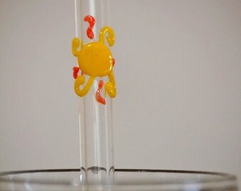 Sun Accent Reusable Glass Straw