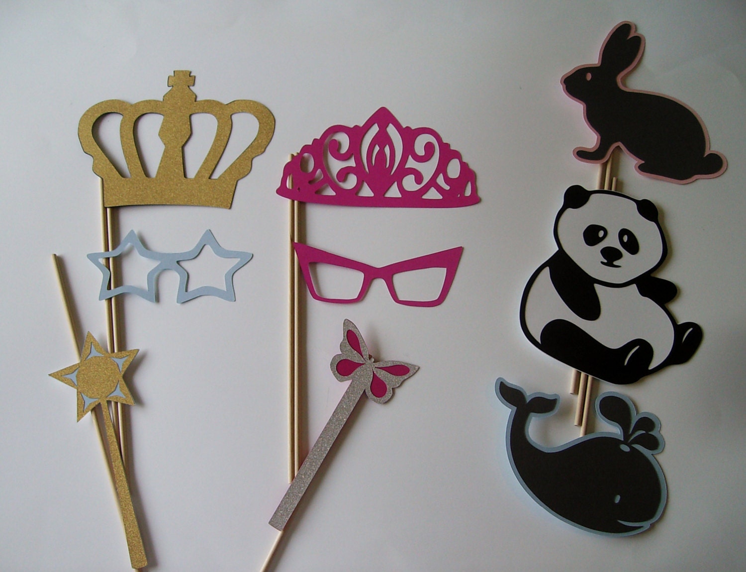 Photo Booth Props Princess Prince Party Crowns Wands Tiara