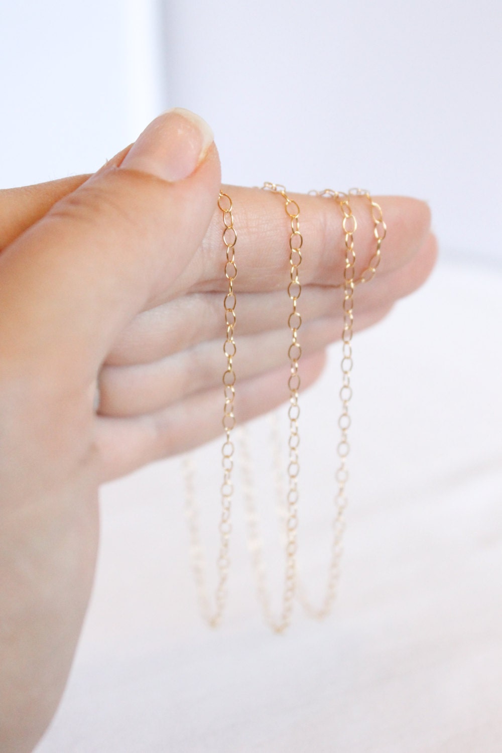 14k Gold Filled Chain by the Foot 2x3mm Round Cable Chain
