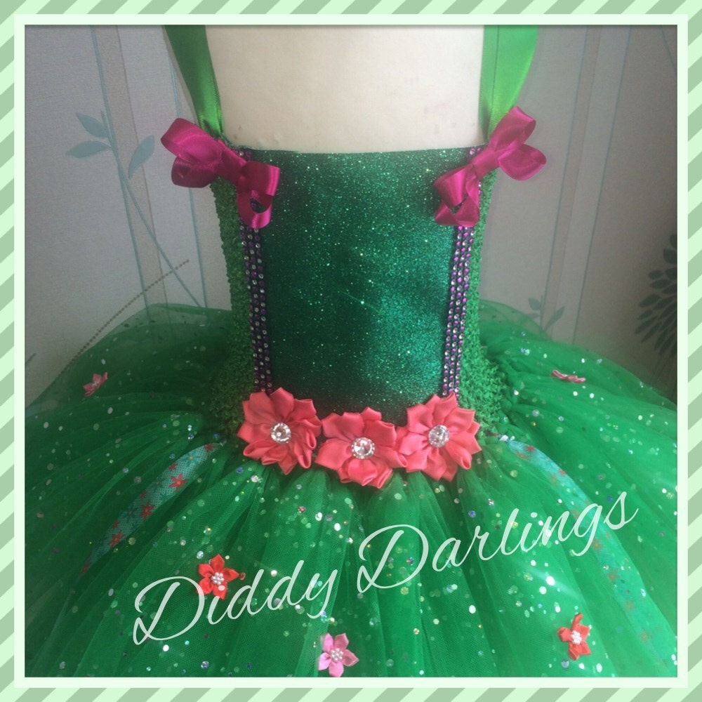 Frozen Fever Elsa Tutu Dress. Green Tutu Dress. Wicked & Oz