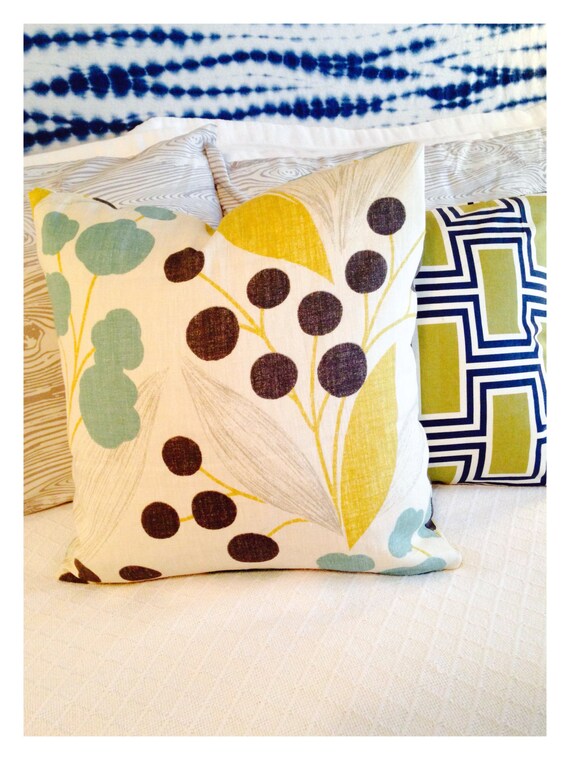 SunBleached Linen Floral Pillow Cover by LDRPillowCo on Etsy