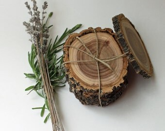 4 coasters, wood slices, wood coasters, reclaimed elm coasters, set of 4 coasters, reclaimed wood,