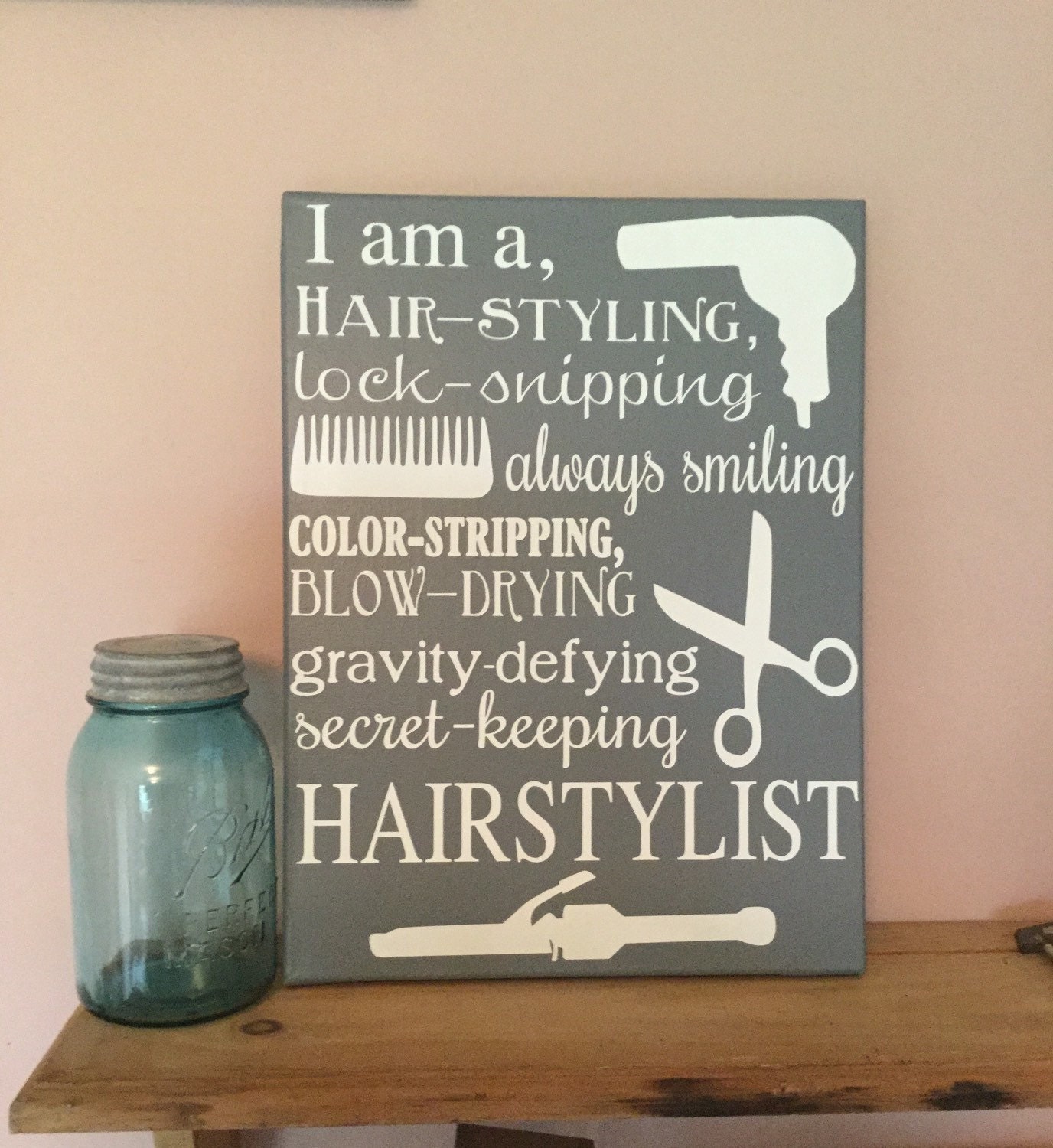 Hairstylist sign beauty salon decor gift for hairstylist