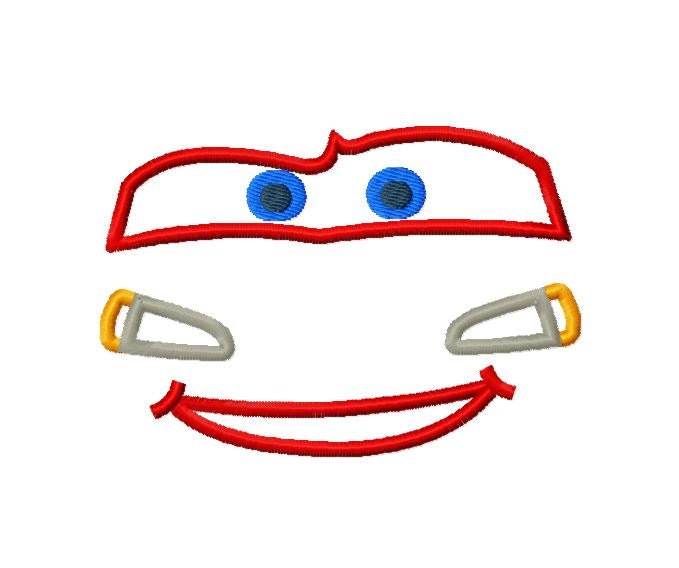 Printable Lightning McQueen Face