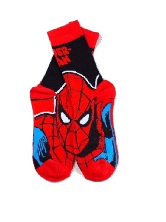 Spiderman superhero Adult crew socks by Pickyoursocks on Etsy