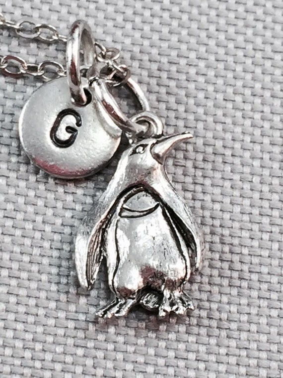 Penguin charm necklace animal jewelry penguin by Toodaughters