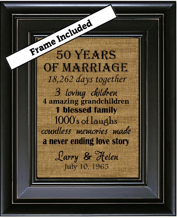 50th Wedding Anniversary/50th Anniversary Gifts/50th ...