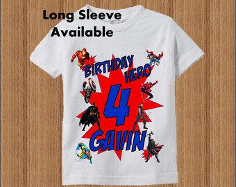 Superhero Birthday - Raglan Shirt Available