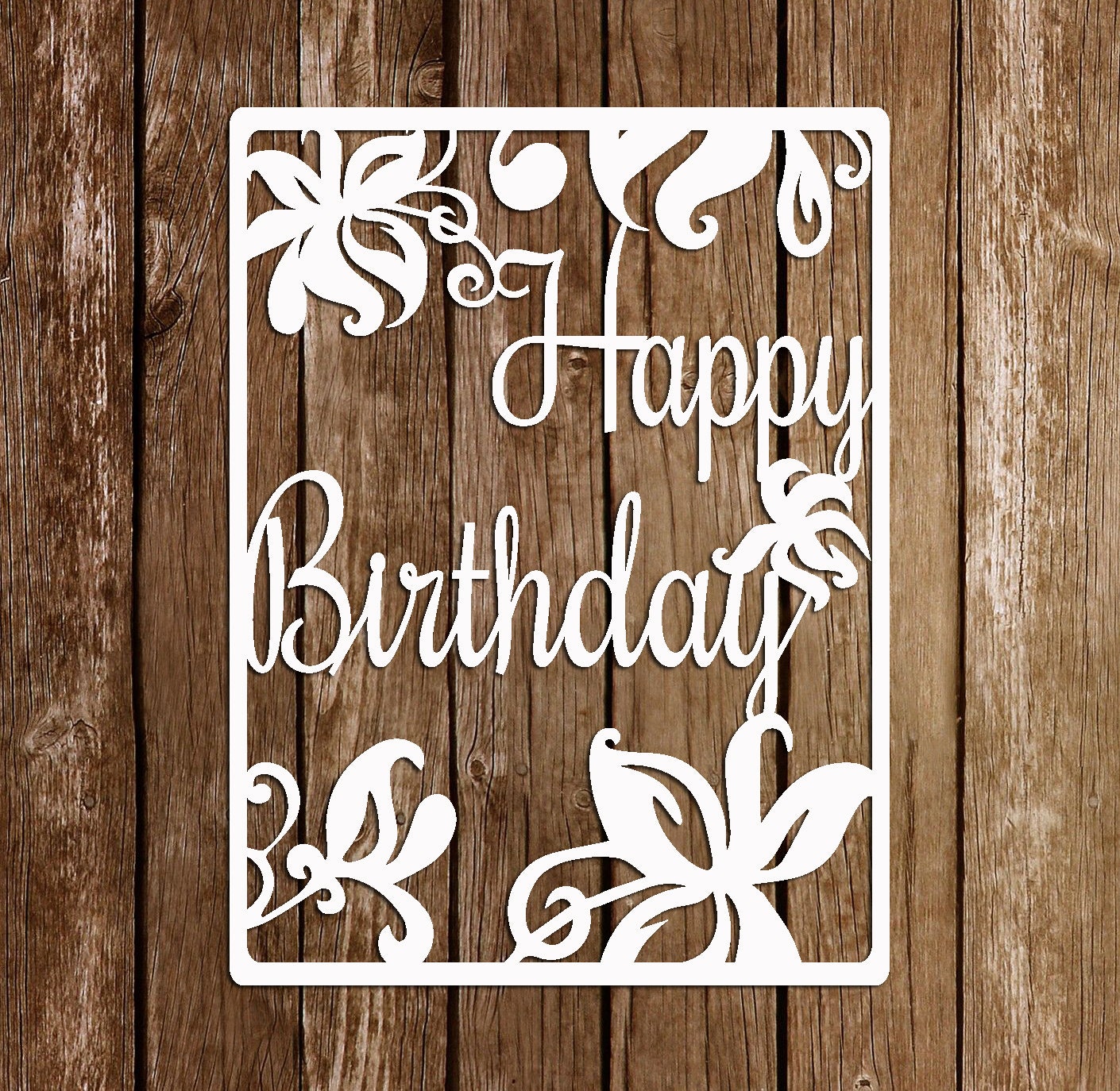 Download Paper Cutting Template, Papercut Birthday template, PDF SVG cutting file, DIY birthday card, pt ...
