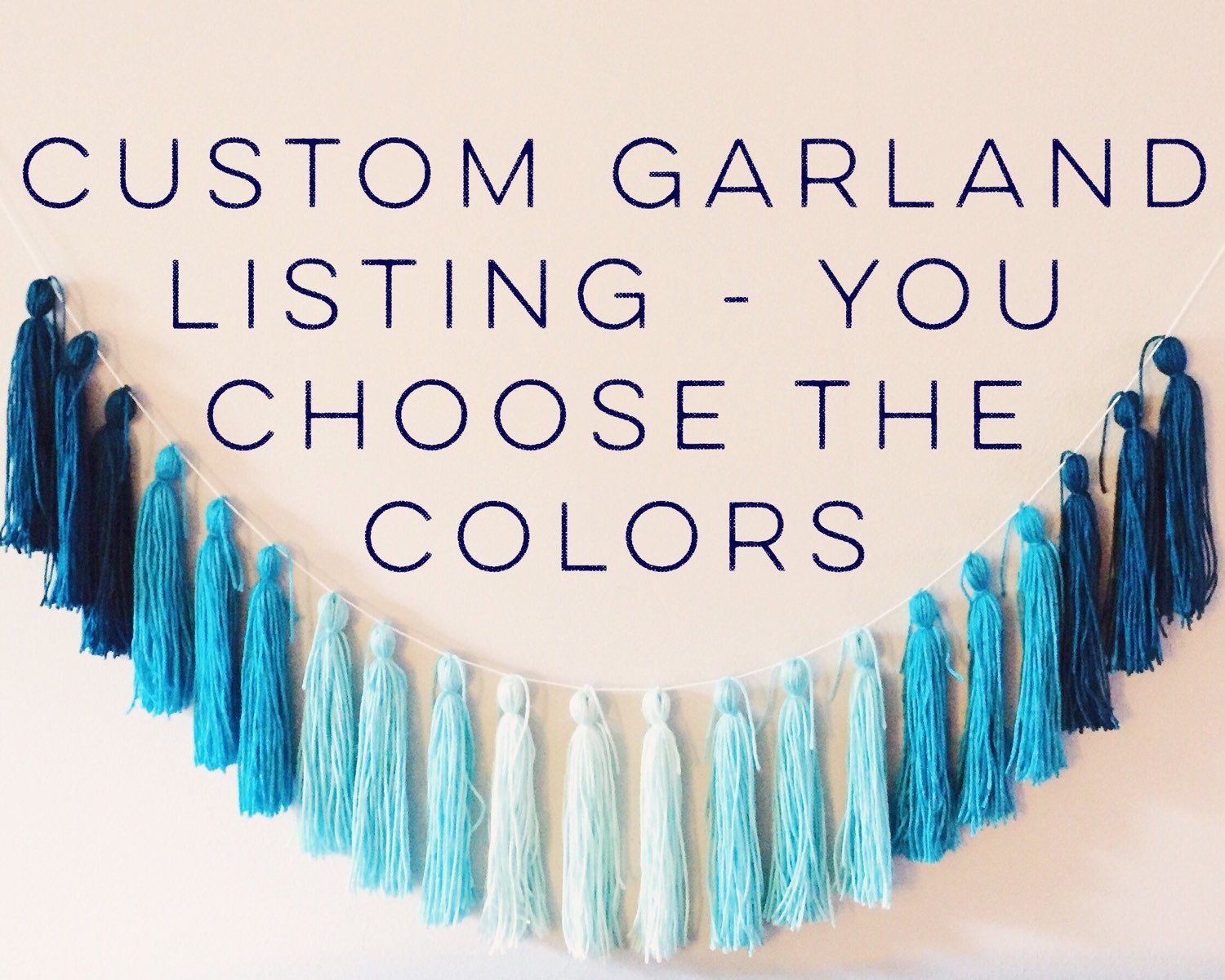 CUSTOM tassel garland // yarn tassel garland tassel banner