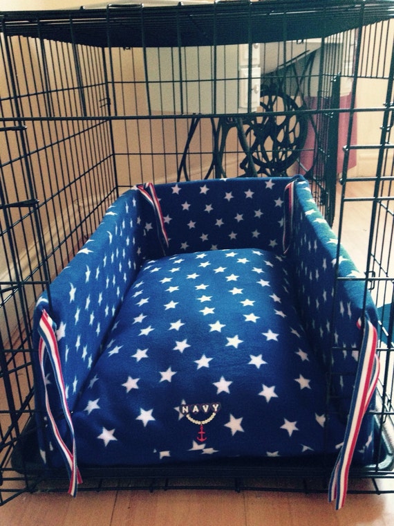 Items similar to Dog crate bumpers and bed set made to measure on Etsy