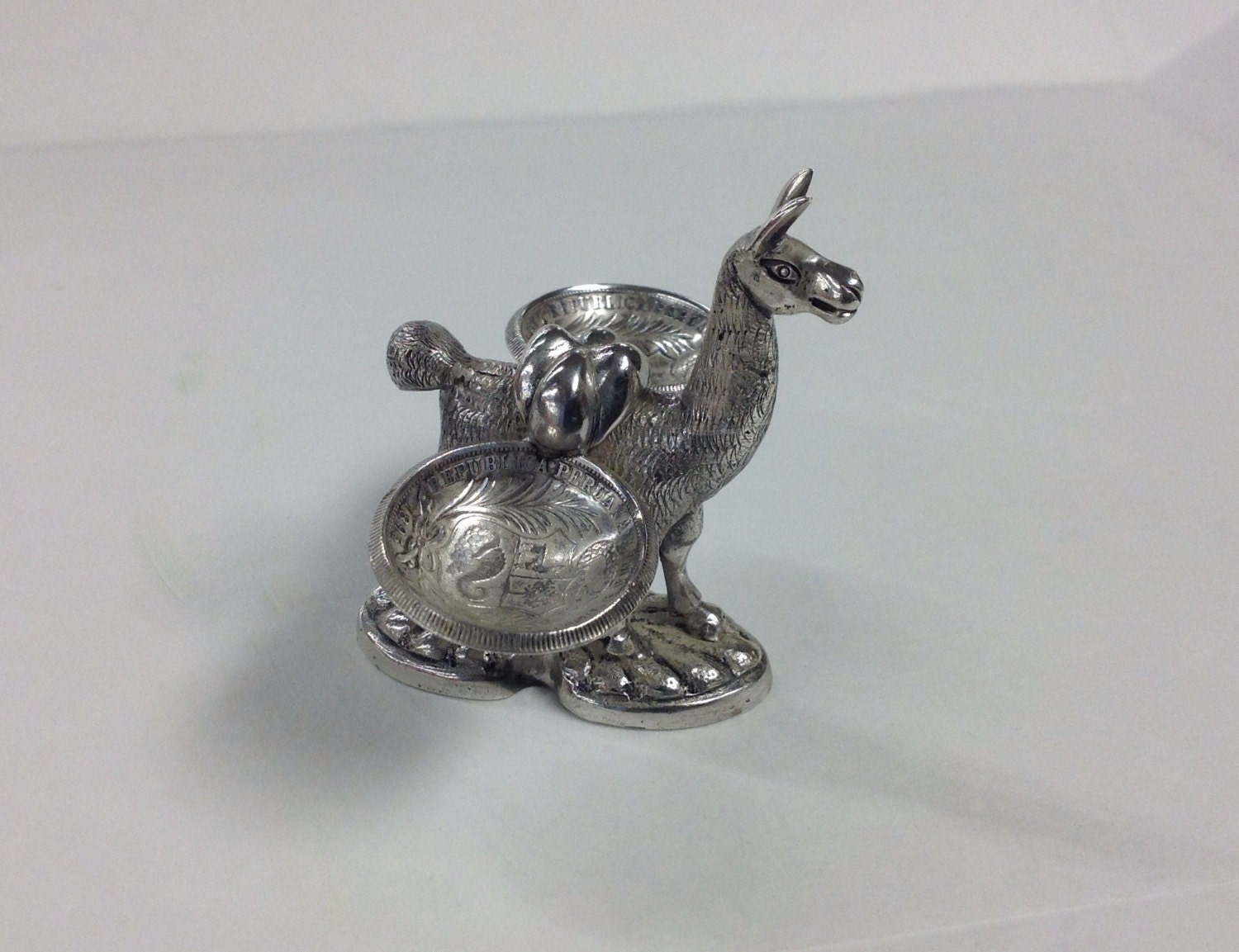 Collectable Peruvian Sterling Silver Figurine of Llama packing