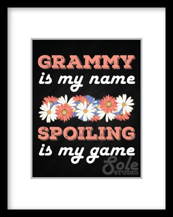 Grammy Sign Mothers Day Gift Card Giclee Print By SoleStudio