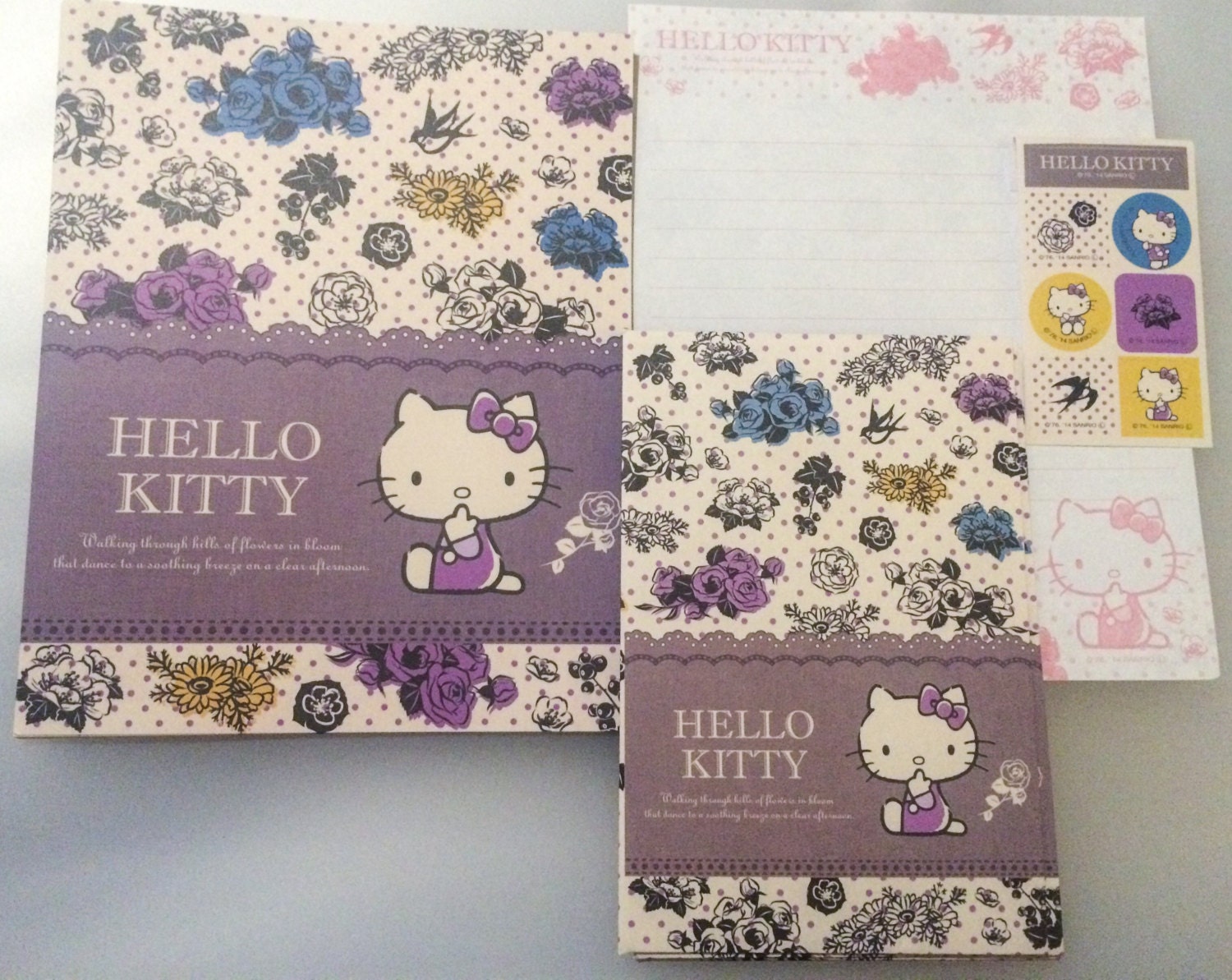 Hello Kitty Stationery Set from Japan Floral