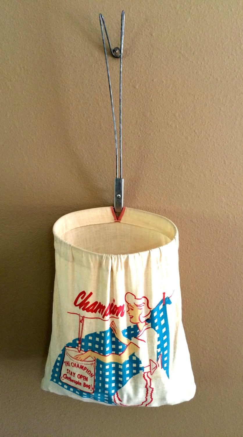 Vintage Champion Bag Co Clothespin Bag 