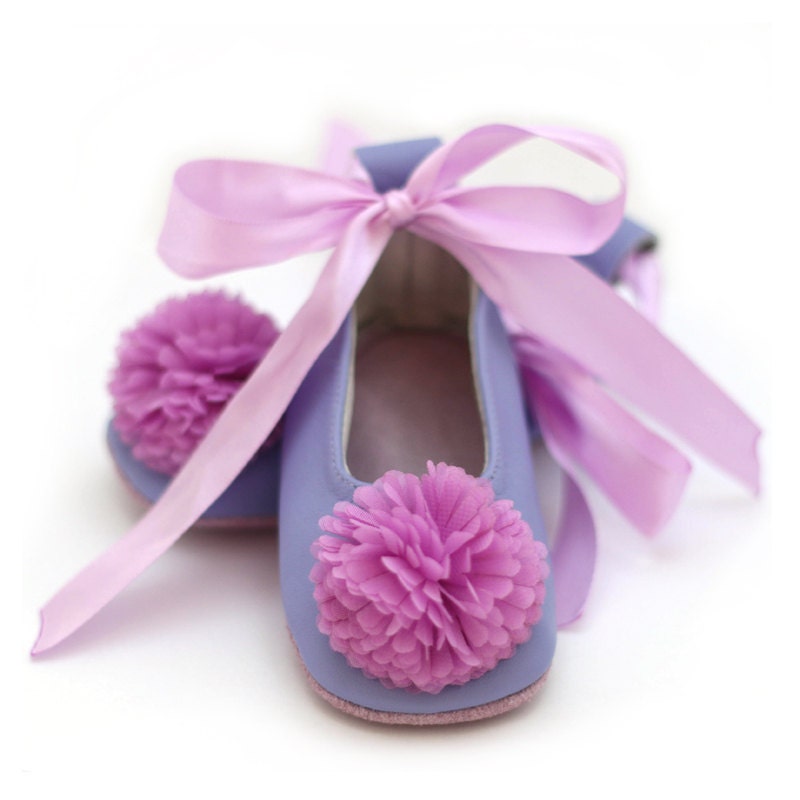 Flower Girl Ballet Flats Purple Baby Toddler Shoes
